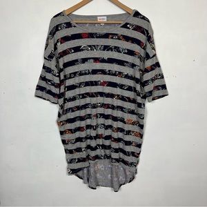 LulaRoe Floral Stripe Tunic Top Sz XS
